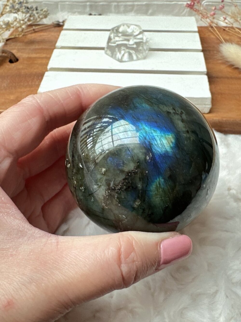 Beautiful Labradorite Sphere (LAB5) - Picture 8 of 10